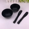 2Pcs Professional Silicone Mask Bowls with Plastic Spatula Reusable DIY Facial Mask Bowl Mixing Spatula Cosmetic Mud Mask Mixing Bowl Skincare Beauty Tool Kit for Beauty Salon or Home Use, Black