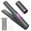 Cordless Hair Straighteners with Comb & Safety Lid，Straightening & Curling 2 in 1, Fast Heating and Rechargeable Hair Straightener in 5000mAh Great for On The Go, Portable for Travel