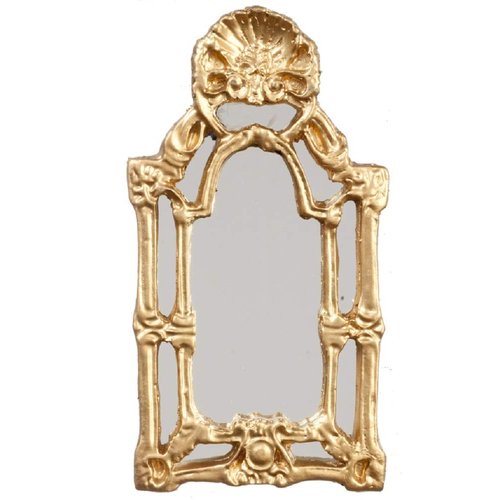 Dollhouse Victorian Baroque Wall Mirror Miniature 1:12 Scale Accessory