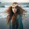 Trepveter Girl Flower Crown Floral Crown Wedding Flower Headband Floral Headpiece Halo Boho Maternity Photo Props Wedding Party Prom White