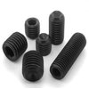 60Pcs M4-0.7x12mm Black Hex Socket Set Screw Grub Screws,Headless Cup Point,Flat Point Grub Bolt,Internal Hex Drive,Alloy Steel,Grade 12.9 Carbon Steel,for Towel Rack Door Knob