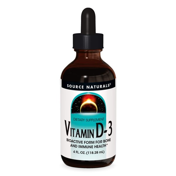 Source Naturals Vitamin D-3 Liquid Drops 2000 iu Supports Bone & Immune Health - 4 Fluid oz