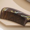 TAN MUJIANG Hair Comb for Women Natural Wood Antistatic Koi Carp 1pc