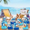 8Pcs Shark Birthday Party supplies set Honeycomb Centerpieces Double Sided Table Topper for Boy Shark Party Decorations (Shark)