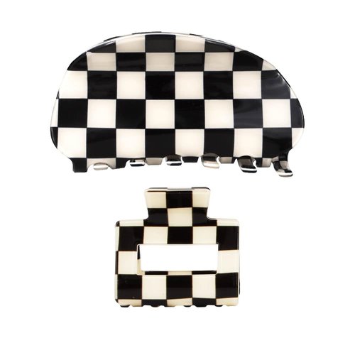 Chess Board Hair Clips for Women Cute Checker Claw Clip for Girls Hair Clips Claw Hair Accessorie...
