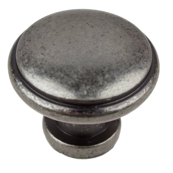 GlideRite Hardware 5096-WN-10 1.125 inch Weathered Nickel Round Ring Cabinet Knobs 10 Pack