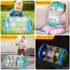 Crawling & Walking Baby Toys 6-12 Months Glowing Jumbo Inflatable Rolling Infant Toy 8 9 12-18 Month Old Tummy Time Sensory Development Light Up Toys for 1 2 Year Old Boy Girl Christmas Birthday Gifts