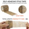 BOROLA Self-Adhesive Protective Camouflage Tape Cling Scope Wrap Camo Stretch Bandage for Camping,Flashlights,Bicycle,Range Finder Camera etc. （4Pcs, Desert Camo