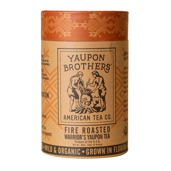 Fire Roasted Warrior’s Yaupon Tea – Yaupon Brothers – Wild-Crafted, Naturally Caffeinated – Antioxidant-Rich – Florida Grown Superfood – 16 Natural Fiber Tea Bags