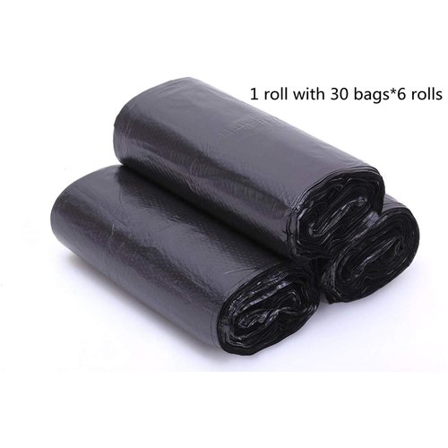 Black Small Trash Bags 1.2-1.6 Gallon Garbage Bag Bathroom Wastebasket Trash Bags 180 Counts