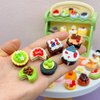 50pcs Miniature Stuff Mini Food Toys Dollhouse Accessories Doll House Kitchen Furniture Tiny Micro Cooking Miniatures Hamburger Cake Dessert Donut