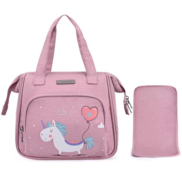 Bebamour Baby Doll Bag with Doll Changing Pad Carry Baby Doll Accessories Fashion Kids Bag for Baby Girl (Bag)