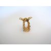 Generic Small mini gold square shaped metal hair claw clip with crystals (Primary color: Clear), 1 Count (Pack of 1)