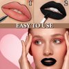 DuoZeng Black Matte Liquid Lipstick,2 Pcs Lip Liner and Lipstick Set,Black Lip Stain Gloss Long Lasting Waterproof Lipgloss High Pigmented Smudge Proof Matte Lipstick Black Lip Liner Lip Makeup Set