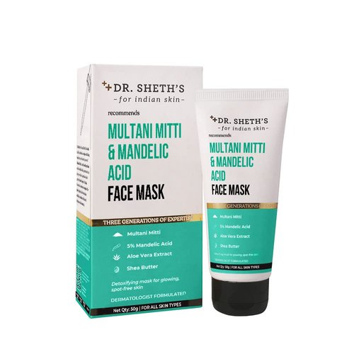 Dr. Sheth's Multani Mitti Face Mask | Suits All Skin Types | Men & Women | 50 g