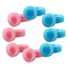 100pcs Soft Silicone Tattoo Ink Rings Pigment Caps Semi-Permanent Microblading Ink Cup Holders Microblading Tattoo Supplies (Pink)