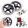 OwnMy 2PCS of 6 Inch Rubber Wheel Replacement Wheelchair Front Wheels Rollator Walker Anti-Slip Replacement Casters Rollers Wheels Universal Wheelchair Replacement Wheel Accessories, Grey