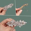 Hair Barrettes for Women, Rhinestone Hair Clips Sparkle Hair Barrettes Crystal Hair Clips for Women Girls Fancy Bridal Hair Clips Wedding Hair Accessories (Gold)
