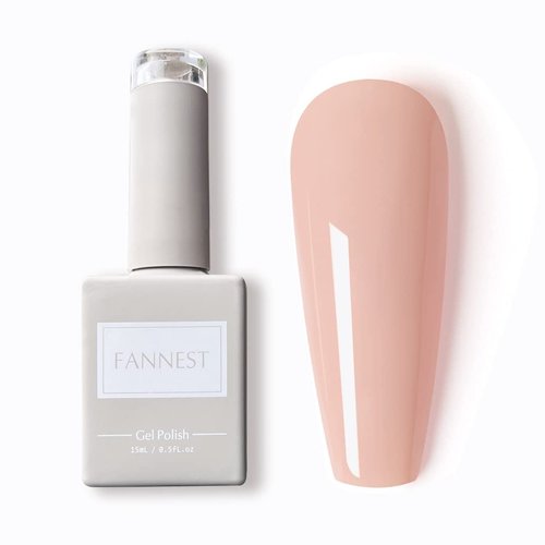 FANNEST Nude Gel Nail Polish,Sheer Nude Clear Gel Polish,Soak Off LED UV,Long Lasting Soak Off Ge...