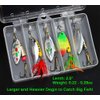 10pcs Fishing Lure Spinnerbait, Bass Trout Salmon Hard Metal Spinner Baits Kit with 2 Tackle Boxes by Tbuymax