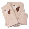 Big Black Horse LLC Bath Towel Set with Embroidered Ragdoll Cat - Beige Terry