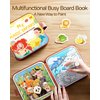 WITBLAN 2-in-1 Busy Board Montessori Toys for Toddlers, Reusable Water Painting Books, Busy Book Sensory Toys Birthday Gifts Ages 1-4 Year Old, Kids Learning Educational Toy Travel Activities