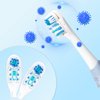 Sensitive Replacement Electric Replacement Toothbrush Heads (16 Count) Dual Clean Rotating Sets Compatible with Braun Oral B Cross Action Power