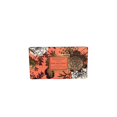 Hopificio – Rose and Peony Finest Milled All-Natural Bar Soap, Moisturizing & Brightening. Suitable for Hand, Face & Body – 5.3 Oz