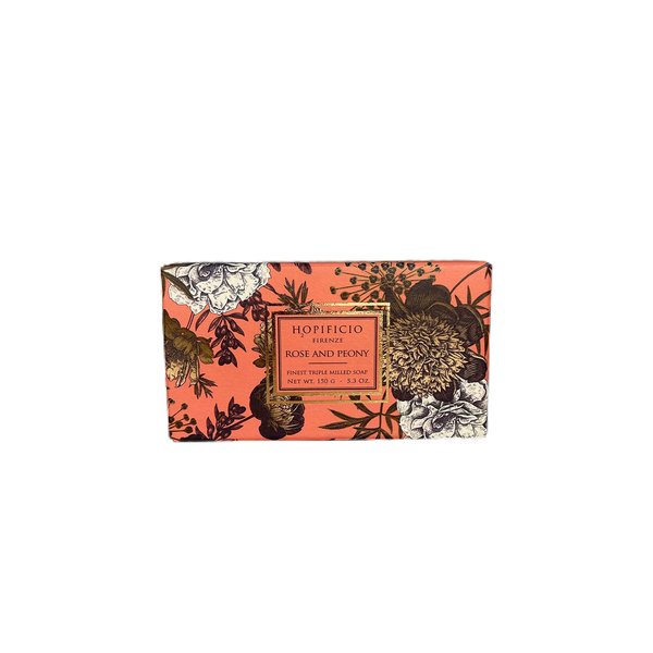 Hopificio – Rose and Peony Finest Milled All-Natural Bar Soap, Moisturizing & Brightening. Suitable for Hand, Face & Body – 5.3 Oz
