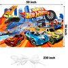 Hot Cars Birthday Banner Backdrop for Wheels Birthday PartyBackdrop,race car birthday party supplies，race car birthday party supplies,Birthday Party Background banner(5x3ft)