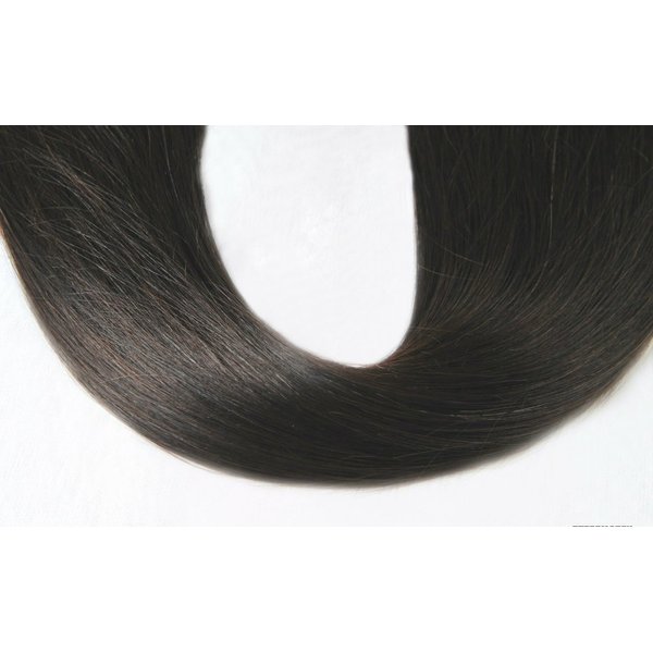 TRESSMATCH 16”-18" Thick to Ends Remy Human Hair Clip in Extensions Dark Brown (Color #2) 9 Pieces(pcs) Full Head Set [set weight: 4.4oz/125grams] …