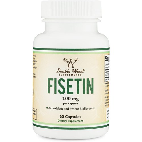 Fisetin Supplement - 100mg of Bioactive Flavnonols, 60 Count (Bioflavonoid Polyphenols Supplement Similar to Apigenin, Luteolin, and Quercetin) Aging Support Senolytic by Double Wood