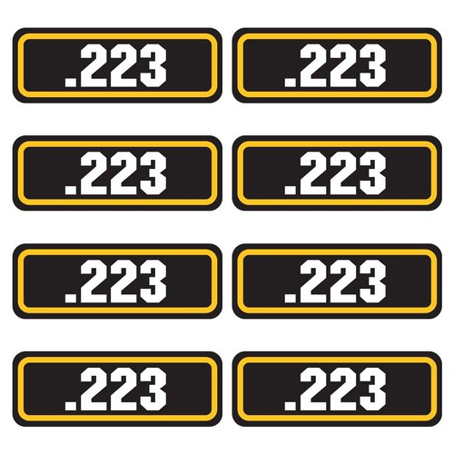 223 Ammo Can Stickers, Waterproof Ammo Box Organizer Sticker Pack, Durable Ammo Can Labels - Ammo Storage Box Vinyl Sticker Set, Ammo Can Organizer Label Sticker - Pack of 8