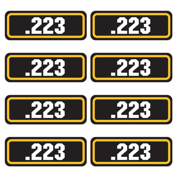 223 Ammo Can Stickers, Waterproof Ammo Box Organizer Sticker Pack, Durable Ammo Can Labels - Ammo Storage Box Vinyl Sticker Set, Ammo Can Organizer Label Sticker - Pack of 8
