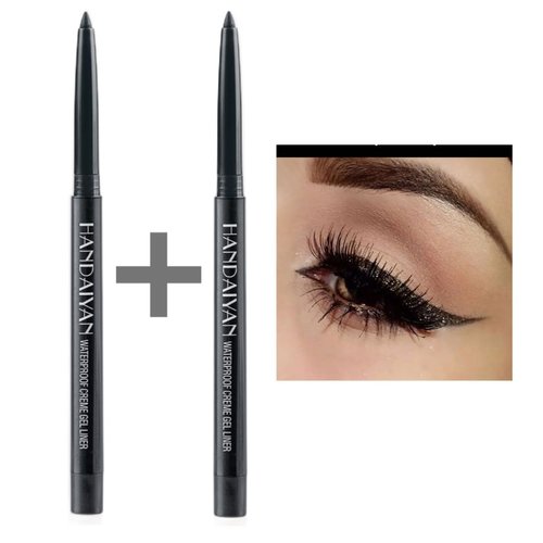 ONarisae eyeliner pencil retractable eyeliner creamy pigmented smudge proof eye liner pen 2Pcs Shimmer Black