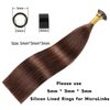 I Tip Human Hair Extensions,100 Strands/Pack Pre Bonded Keratin Stick In Hair Extensions #4 Medium Brown 1g/Strand 100G 18inch Human Hair Fusion I Tip Extensions