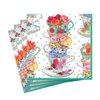 Caspari Tea Cups Paper Luncheon Napkins - Two Packs of 20