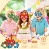 TAOVEN 30 Pcs Dinosaur Party Decorations Packs- Felt Dinosaur Masks for Kids, Dino Mask Birthday Party Decorations and Dinosaur Party Favors Supplies