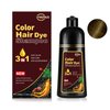 CSFDXD Instant chestnut brown Hair Dye Shampoo 3 in 1 for Gray hair, Herbal chestnut Brown Hair Color Shampoo for Women and Men,100% Gray Hair Coverage, Hair Shampoo colors 500ml