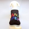 Alphadog Series Colorful ANYPET Glitter Printed Tank top T-Shirt for Your Dog or Cat (XL, Black)