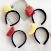Red-black Watermelon Hair Ornament Cute Girls Women's Fashion Headbands Watermelon Strawberry Plush Headband Hairband Hair Hoop Accessory Headbands
