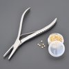 Flat Shape Silver Stainless Steel Hair Extension Pliers Multi-Functi Hair Extension Tools Pliers For Hair Extension-Hair