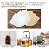 Disposable Teardrop Shape Tea Filter Bags for Loose Tea, Coffee Powder,Biodegradable and Compostable, Unbleached Empty Tea Infuser Sachets with Drawstring, 100 Pack(3.14inch x 3.93inch) (Brown)