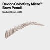 Revlon ColorStay Micro Eyebrow Pencil, Makeup Stocking Stuffers for Women, Built-In Spoolie Brush, Waterproof, Smudgeproof, 454 Medium Brown (Pack of 1)