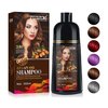Callmynm Black Hair Dye Shampoo 3-In-1, Instant Gray Hair Coverage in Minutes-Long Lasting Argan Oil Herbal Hair Color Shampoo champu con tinte para canas 500ml