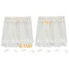 iLAND Miniature Dollhouse Accessories on 1/12 Scale, Dollhouse Curtains Set of Multi-Layered Lace & Tulle Curtains 2pcs