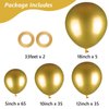 Metallic Gold Balloons, 140pcs Gold Balloons 18 12 10 5 Inch Different Sizes Pack Party Latex Balloons for Birthday Halloween Holiday Balloon Garland as Party Decorations