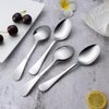 Stainless Steel Serving Spoons, E-far 4-Piece Metal Solid Spoons Hostess Serving Utensils Tablespoons Set for Catering Buffet Party Kitchen Restaurant, Dishwasher Safe