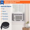 MAGZO Adhesive Foam Weather Stripping 1 Inch W X 1 Inch T, Air Conditioner Window Seal Open Cell High Resilience, Total Length 13 Feet (6.5ft x 2 Rolls)