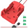 Power Wheels Adapter for Milwaukee, M18 18V Battery Adapter Power Wheels Battery Conversion Kit with Fuse Holder and 3PCS 30Amp Fuses UIInosoo for DIY, RC Toys and Robotics, Red